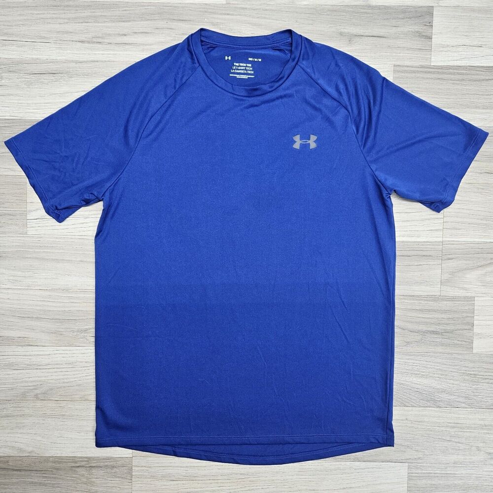 UNDER ARMOUR Mens Blue The Tech Tee Shirt Medium